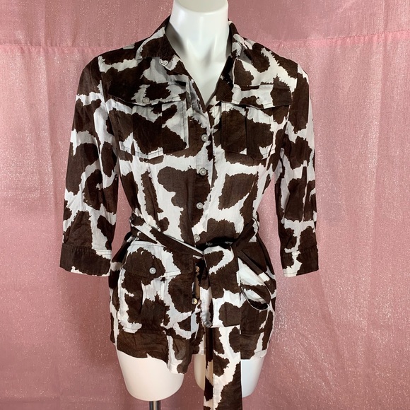 NWOT Liz Claiborne Animal Print Jacket Top - Picture 2 of 5